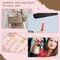 135 Pcs DIY Keychain Making Kit for Women, 4 Pcs Lip Gloss Keychains Cap for Summer Fridays Personalized Mothers Day Gifts Bag Charm Kit with Pink Ornaments Jewelry Accessory